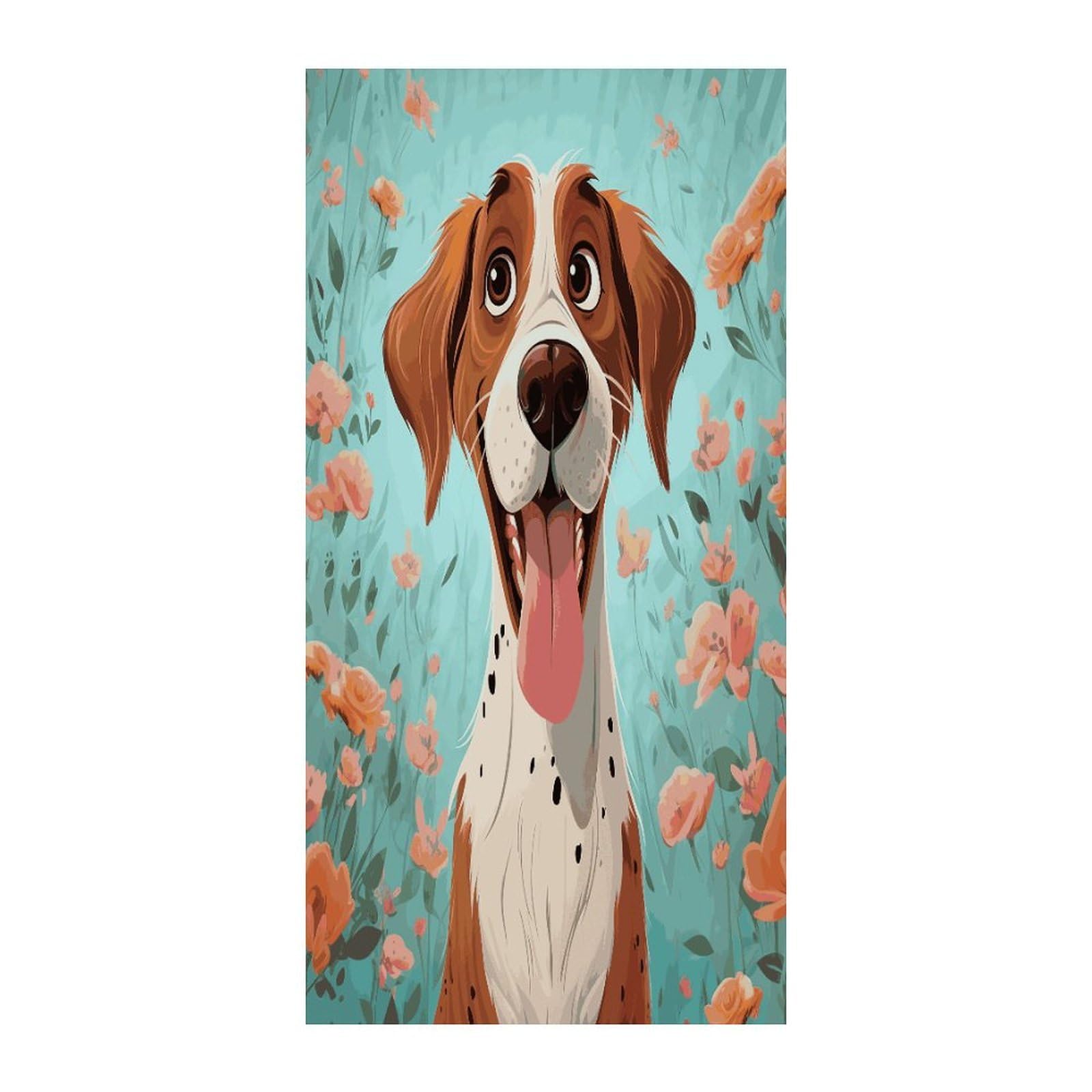 Fekiloot Style Funny Dog Door Curtain Room Divider Curtains