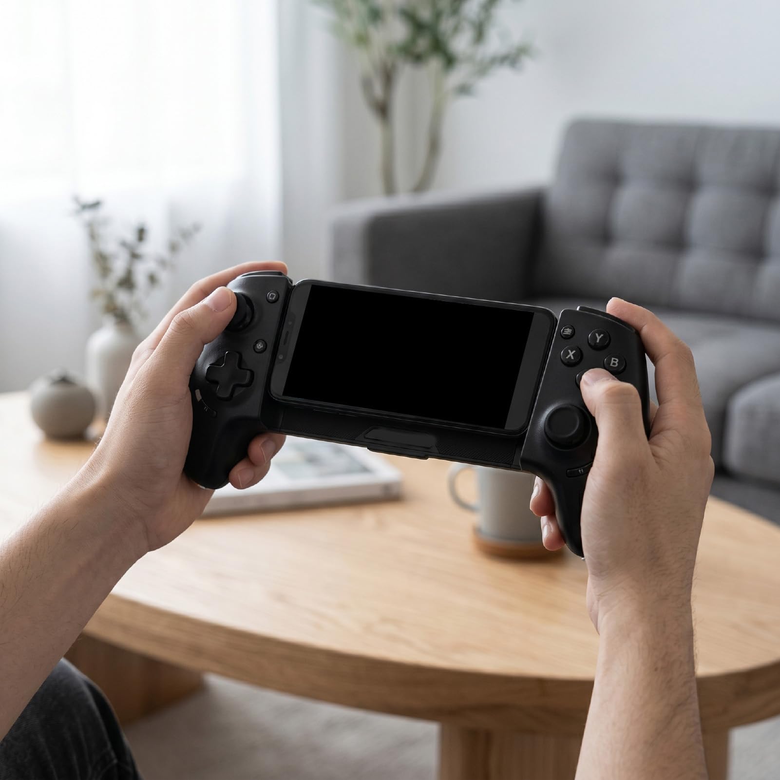 Zunate Controller di Gioco Mobile Bluetooth 5.3 con Joystick Effetto Hall per PC - Gamepad Wireless con Doppi Paddle Posteriori, Design Retrattile per Telefoni da 4,33-7,44 Pollici,