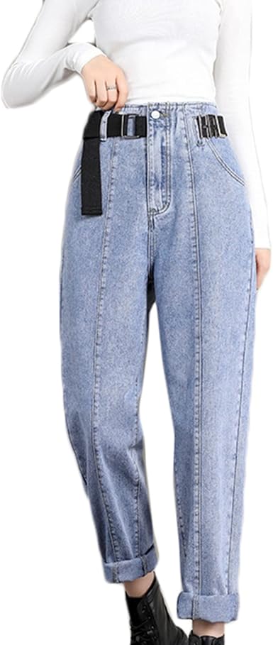 FUNPLUS Women Jeans Skin-Friendly High 