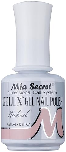 Mia Secret Naked - Esmalte de uñas de gel semipermanente, curado con lámpara de uñas, esmalte de gel de larga duración para lámpara UV
