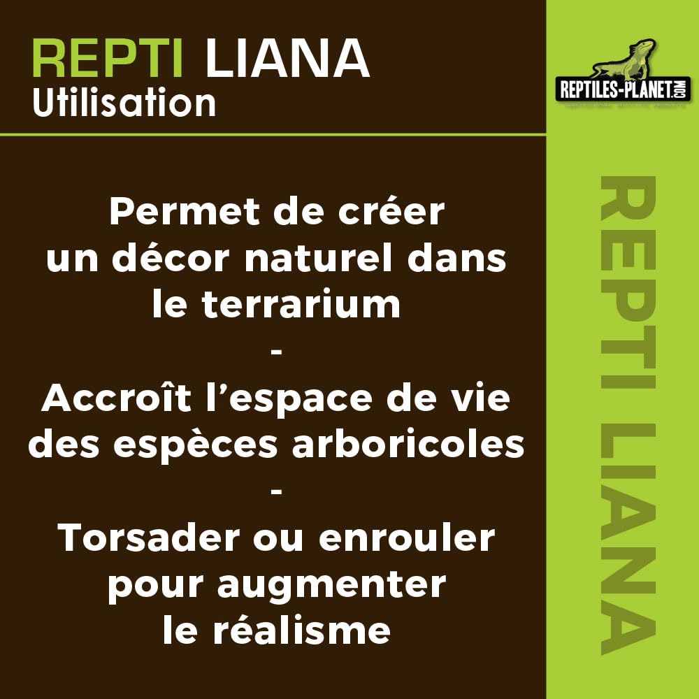 REPTILES PLANET - Repti Liana - Décoration pour Terrarium - 125 cm