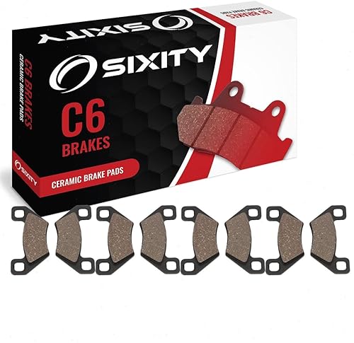 Sixity C6 Pastillas de freno de cerámica delanteras y traseras compatibles con Arctic Cat Prowler XTZ 1000 2010-2014 Juego completo