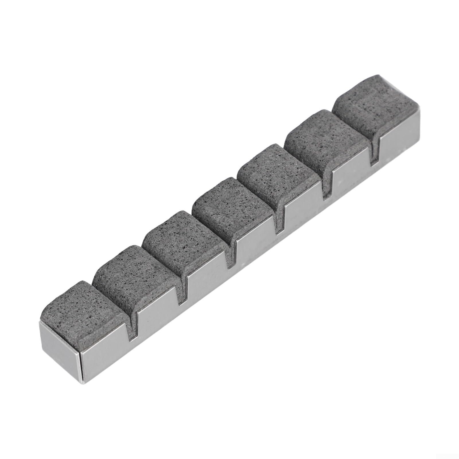 Sordina per corde per chitarra, riduzione del rumore, per chitarra elettrica, acustica, basso, chitarra, silenziatore in spugna metallica per indebolire il suono, ridurre il volume, argento, 10 x 2 x