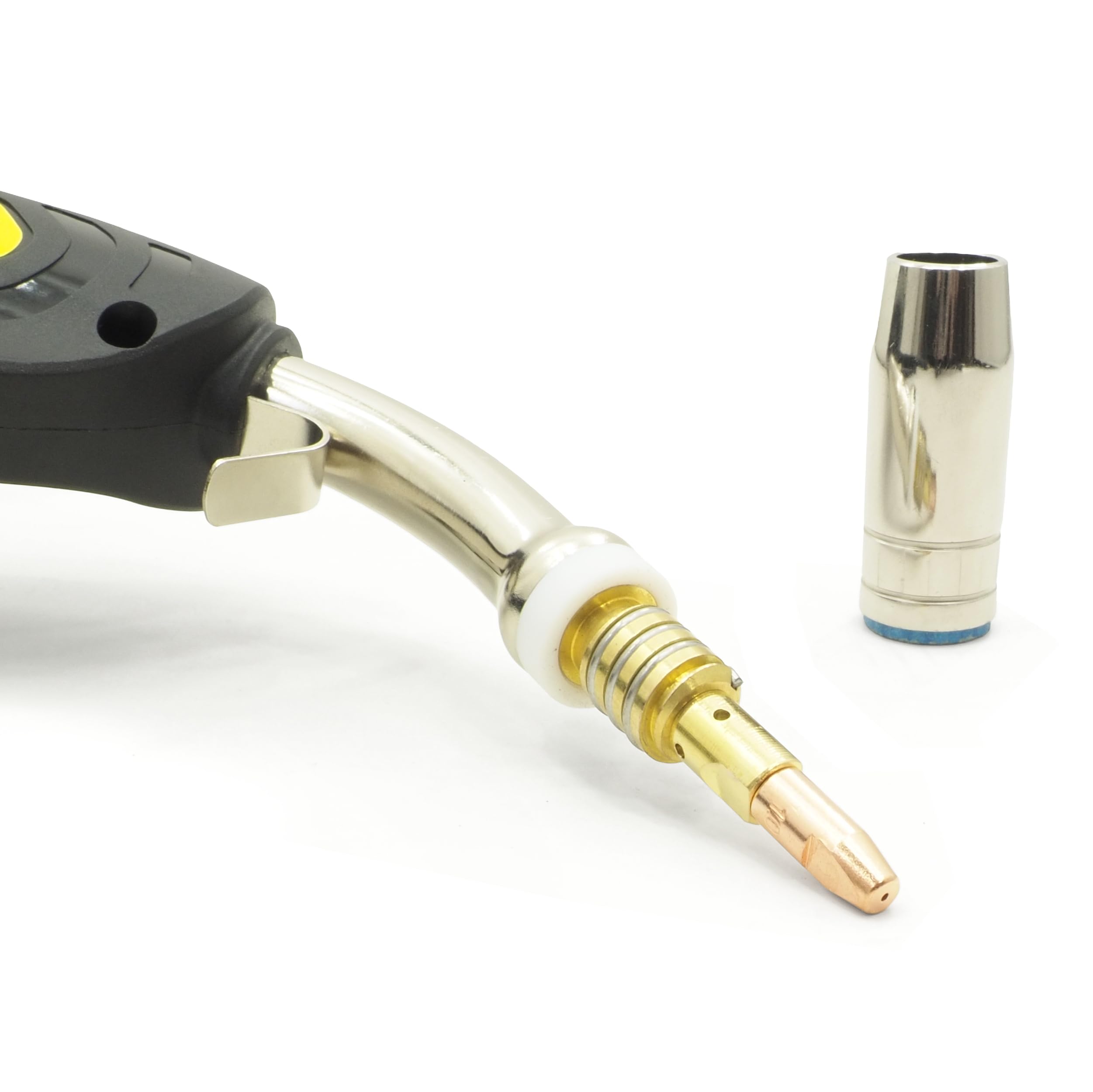 MB-25 AK-25 TW-25 Tuyau de soudage MIG MAG Tuyau de soudure à gaz de protection 230 A CO2/MIX Fil 0,8-2,4 mm Refroidi au gaz professionnel Jaune 3/4/5 m 5 m