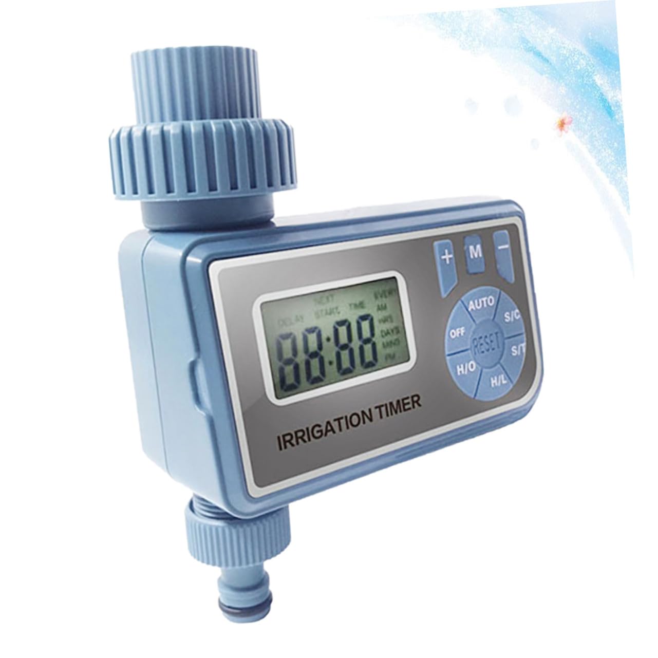 Temporizador Controlador Riego Jardín Pantalla de LCD Grande de Automático de Agua para Sistemas en Espacios Verdes y Jardinería Doméstica
