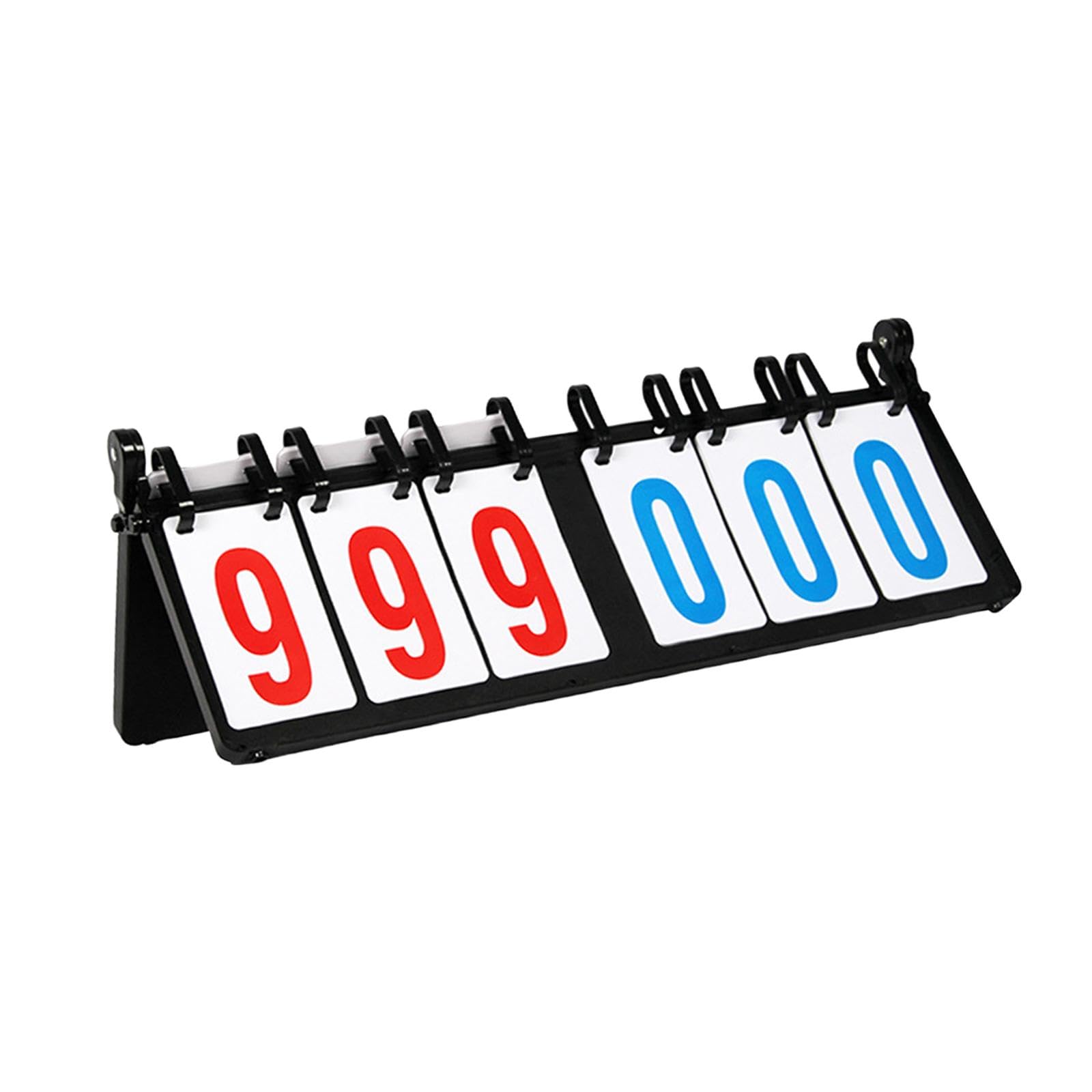 Yiju Flip Scoreboard Score Counter 6 Digit Portable Score Keeper Score Flipper for Badminton Basketball Baseball Sports Games