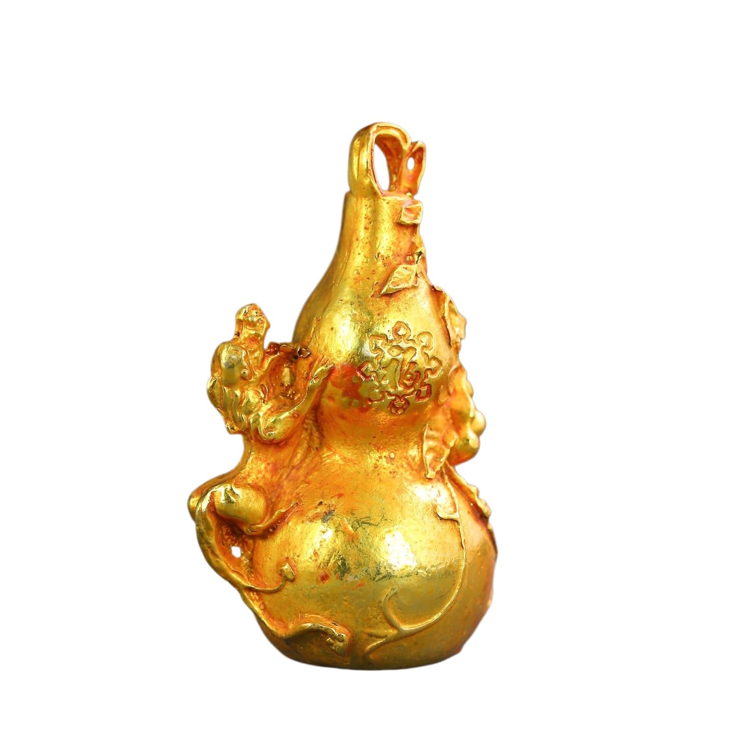 Antique Bronze Gold-plated Pixiu And Gourd Ornaments 7cm High(One)