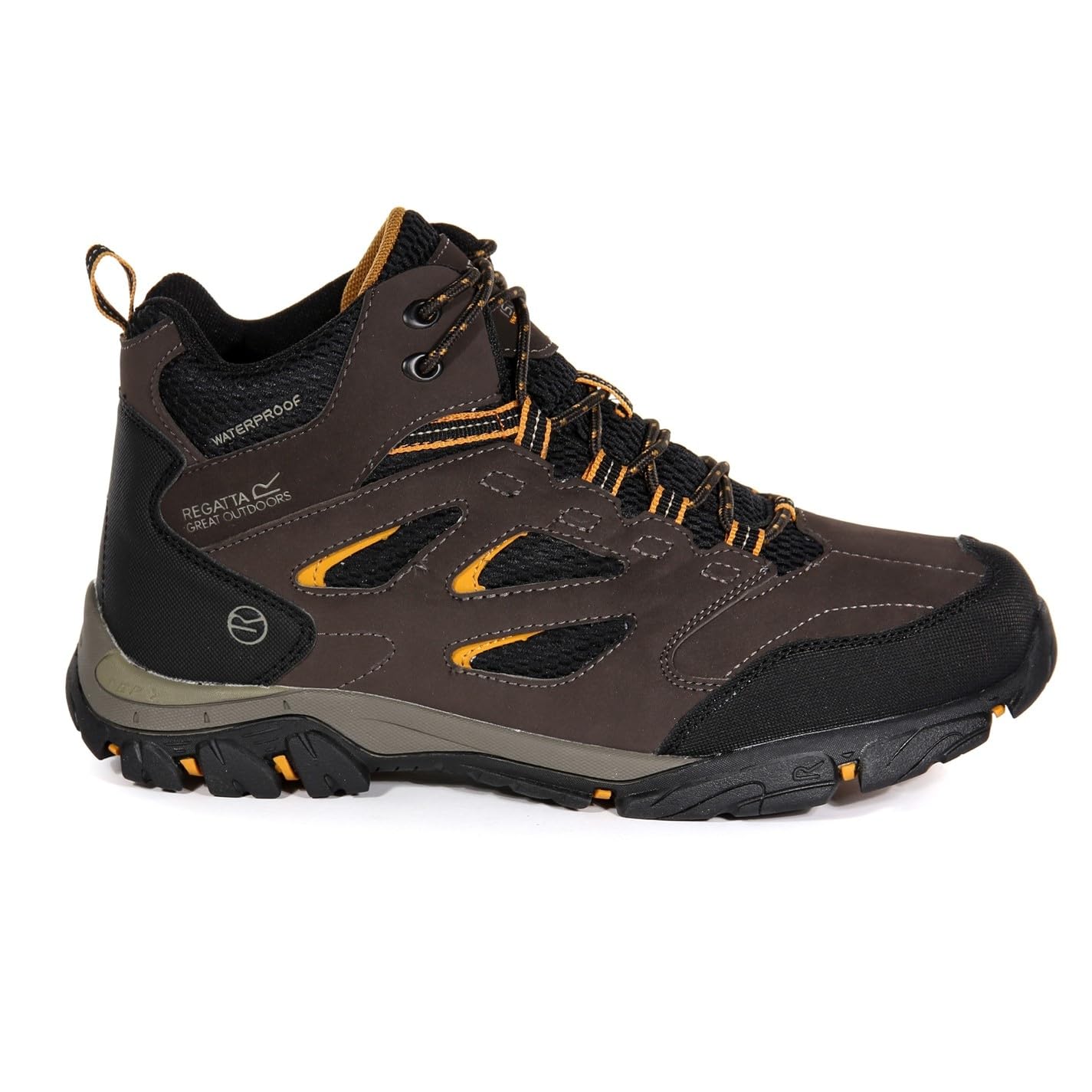 Regatta Mens Holcombe IEP Outdoor Walking Boots - Peat Inca Gold - 11 UK