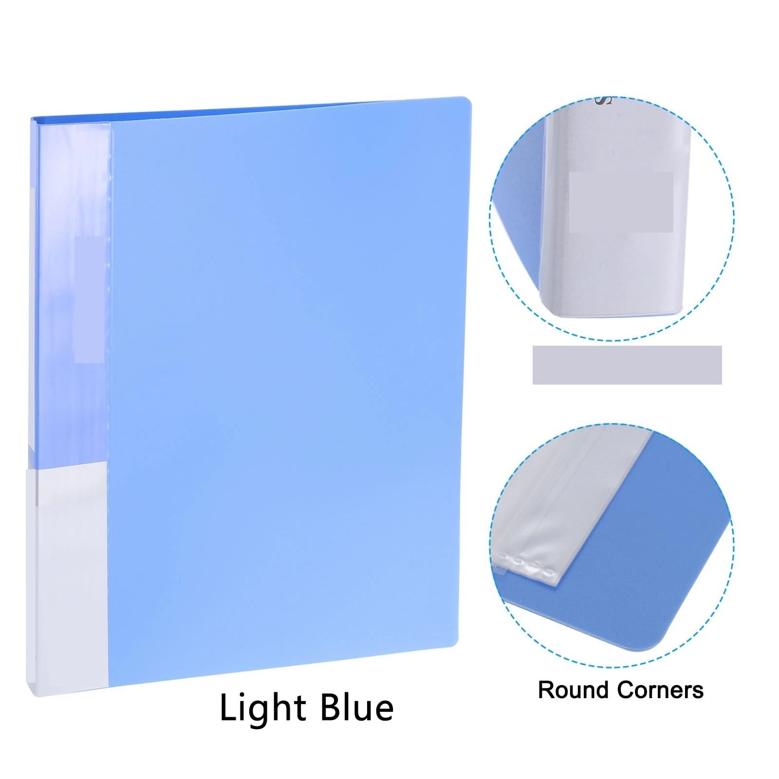 2PCS A4 Display Buch Datei Ordner Dokument Organizer Portfolio Binder mit Klaren Kunststoff Blatt Schutz Ärmeln for Kunstwerk für Dokumente, Urkunden(80 Pages Dark Blue)