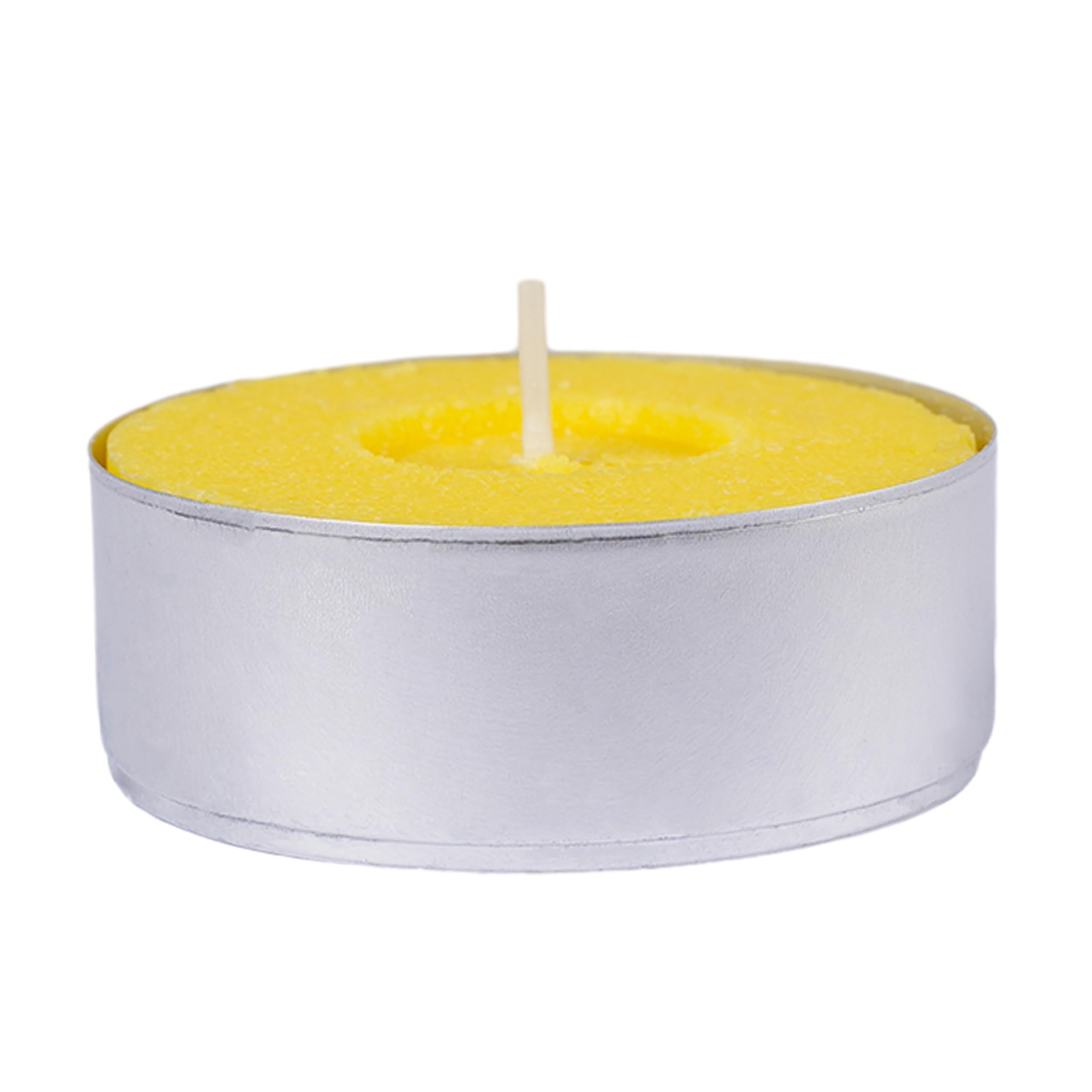 Pack de 24 Velas Aromáticas de Citronela para Exterior e Interior, Antimosquitos Naturales, Ideal para Jardín, Terraza, Barbacoas y Camping, Cera Vegetal, 60x60x20mm
