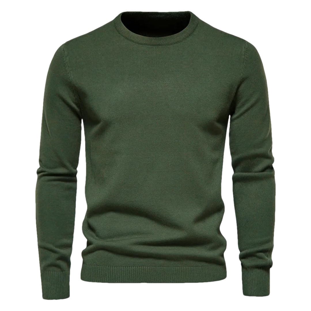 Maglione da uomo autunno/inverno ispessito maglione girocollo maglione sottile maglieria top