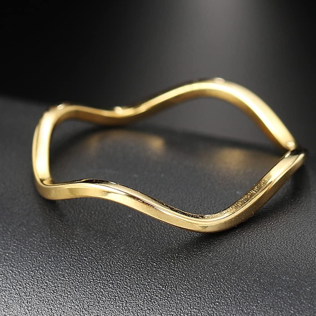 Jude Jewelers 2mm Stainless Steel Waved Shape Stackable Anniversary Wedding Band Promise Ring - Image 5