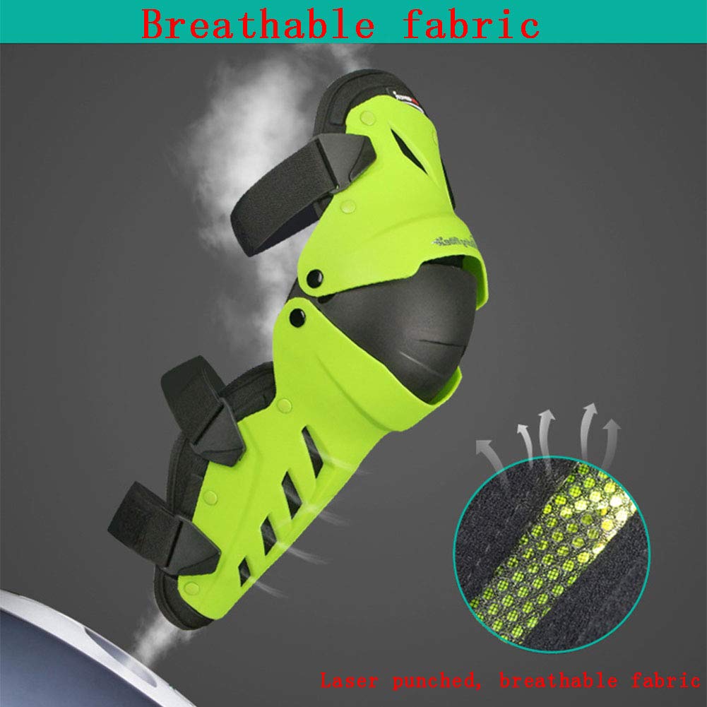 Ginocchiere Moto, PVC Resistente All'usura, Ginocchiere Ad Alta Elasticità Anticollisione, Flessibile, Traspirante E Antivento, Bicicletta, 1 Paio