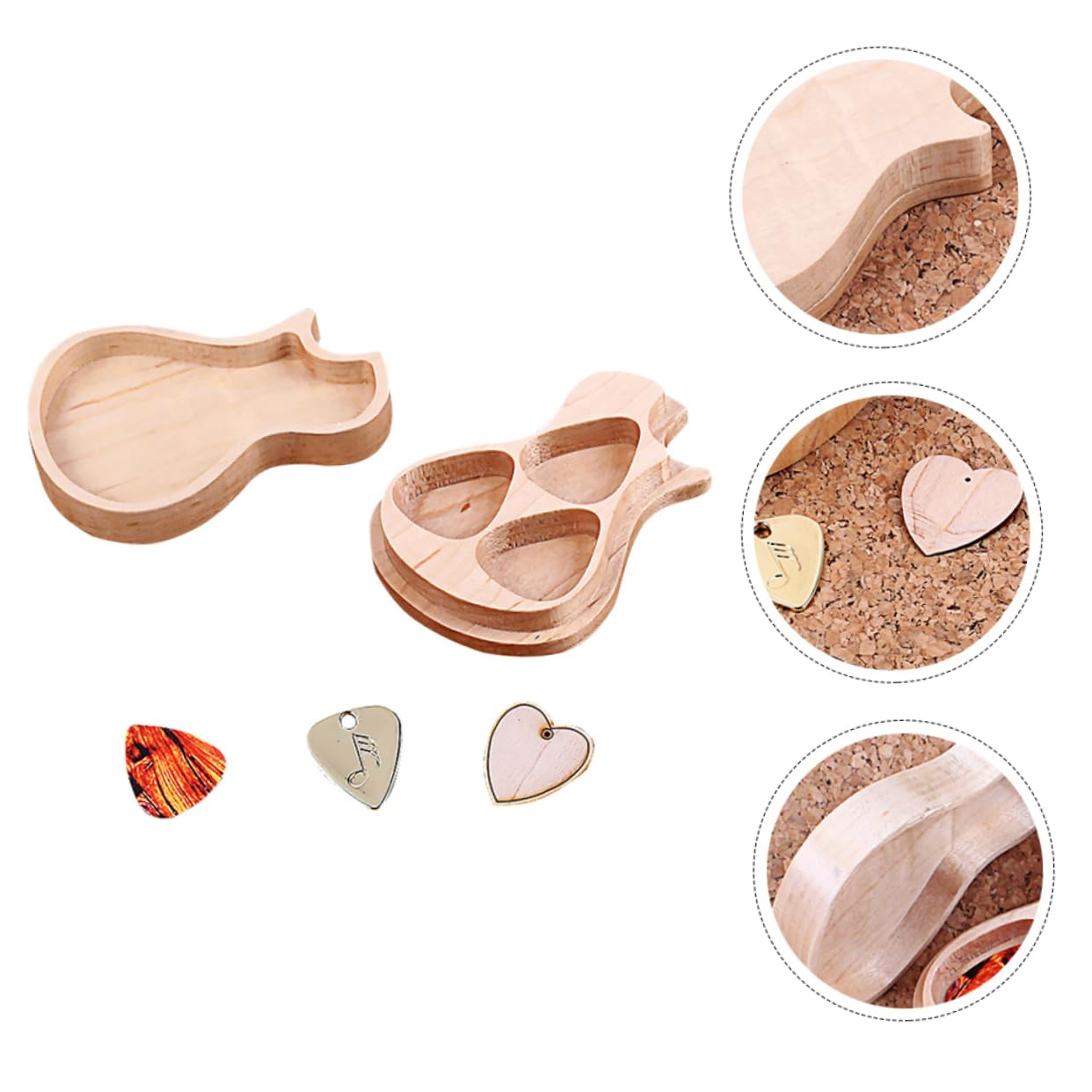 VICASKY 3 Juegos elegir guitar picks púas guitarra guitar accessories puas de guitarra cajas de púas de guitarra delgadas estuche para púas de guitarra partes de guitarra de madera