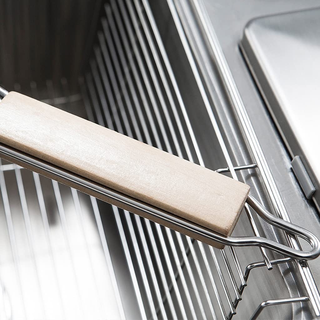 Colador de Pasta, Espumadera de Cocina, colador de Acero Inoxidable, Filtro binaural, Espumadera con Mango de Madera for Herramientas de Cocina y Comedor (Size : 15)