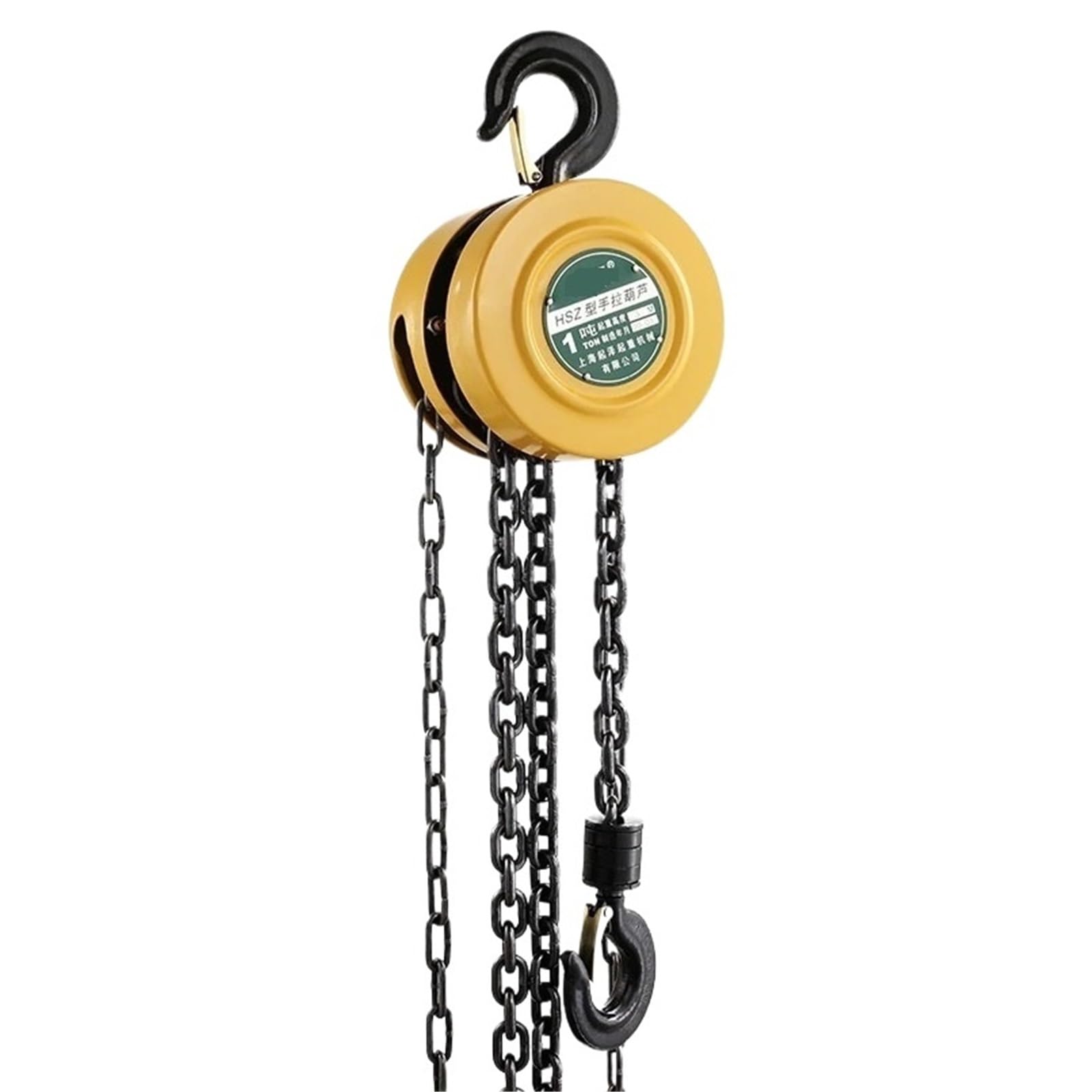Eiwitany Hand Operated Ratchet Lever Chain Hoist, Reversible Circular Design, Manual Lifting Crane for Engine Hoist Applications (1T 3m)