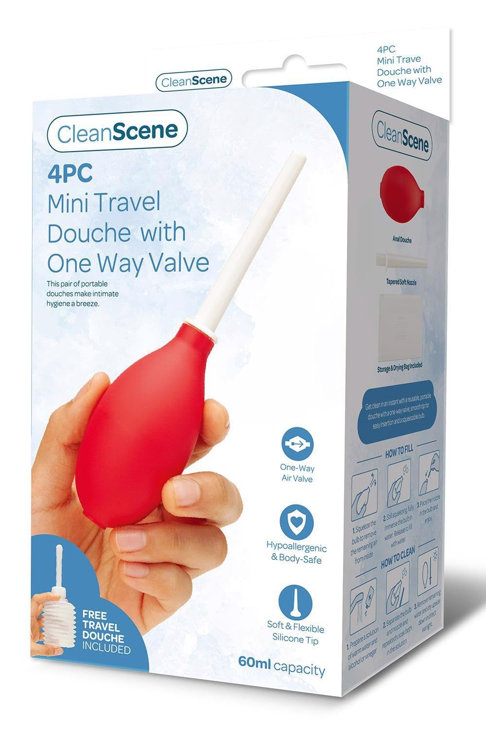 Amazon.com: Cleanscene mini travel douche w/ one way : Health