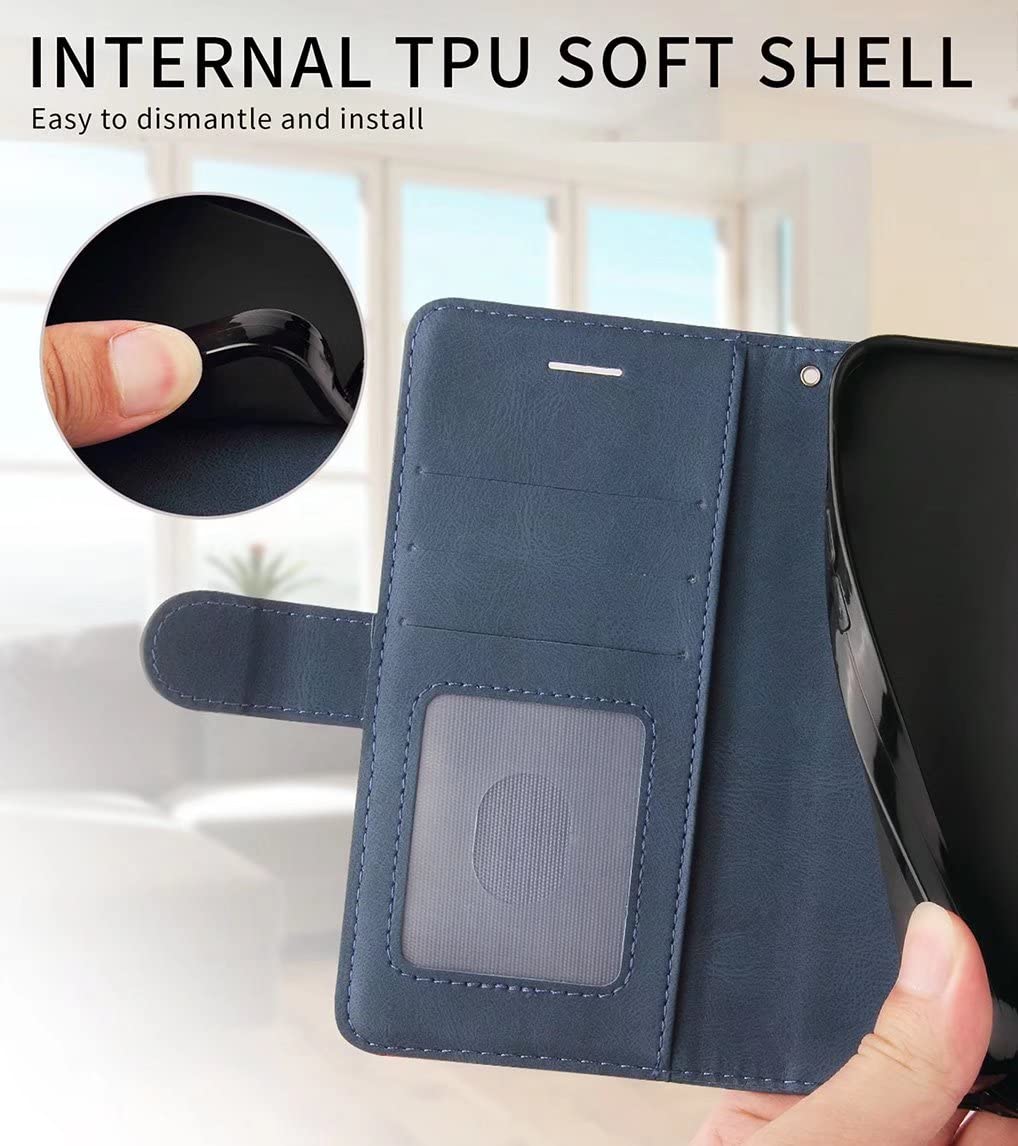 Custodia In Pelle CMAI2 Per IPad Mini 1-5 – Con Slot Schede E Supporto Stilo, Blu Scuro