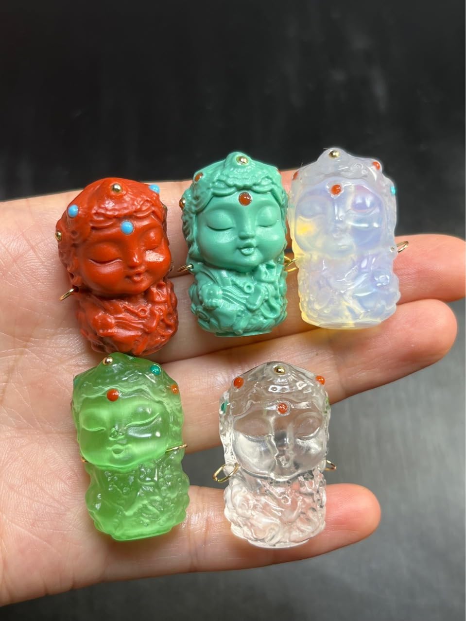 ONURTH Perle di Vetro Sherpa Dadu Mother 10/20PCS 32MM Perle di Vetro per creazione di Gioielli Fai da Te Collana Braccialetto Perline di Cristallo per l'artigianato