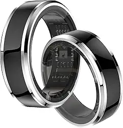Anel inteligente de saúde, monitoramento de sono fitness, monitoramento do sono, contagem de passos, anel inteligente de 5 ATM, com aplicativo para homens e mulheres, preto (nº 7)