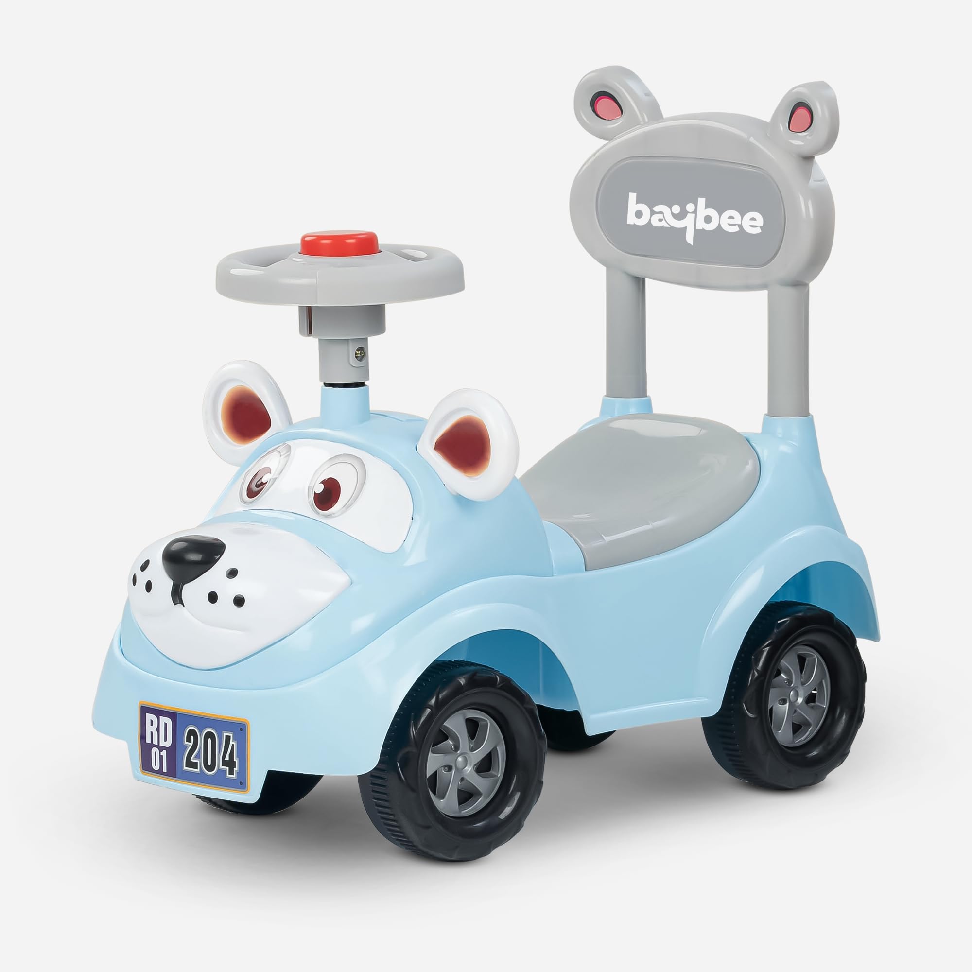 Baby Ride on Car for Kids, Baby Car with Music, Horn & Storage | Push Toy Car for Baby with High Backrest | Push Ride on for Kids for 1 to 3 Years Boy Girl Upto 25 Kgs (Snooper, Blue)