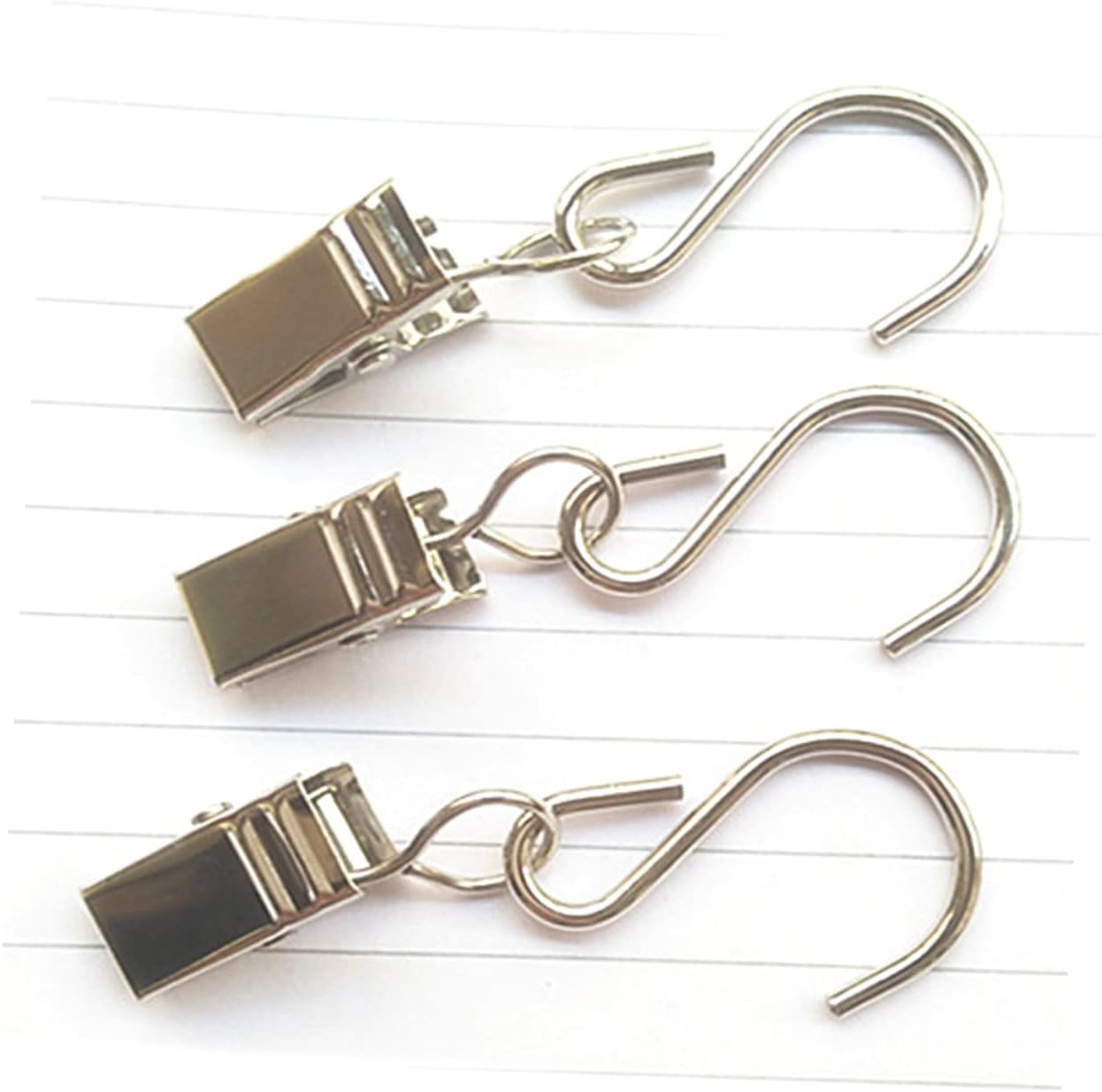 50Pcs Metal S Shape Curtain Hooks Clips for Hanging Photos and Party Decor