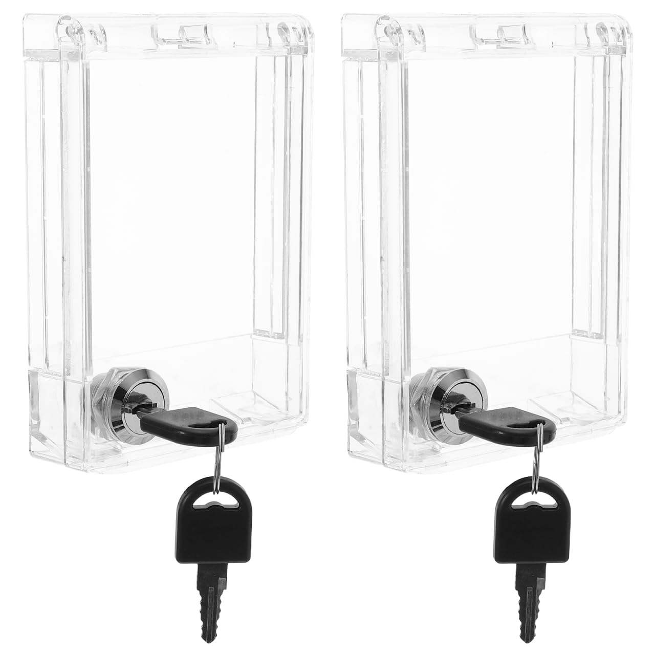 OSALADI 2-pack Transparent Childproof Light Switch Lock Covers, Waterproof Protective Guard for Air Conditioning Panels, Wall-mounted Safety Switch Covers for Home Use