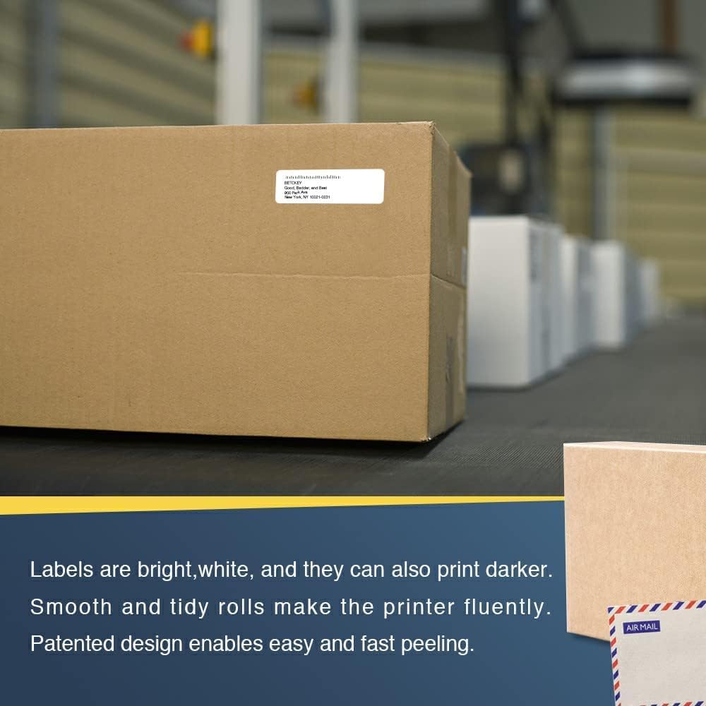 BETCKEY - Compatible Multi-Purpose Address Labels Replacement for Brother DK-1204 (0.66 in x 2.1 in), Use with Brother QL Label Printers [10 Rolls/4000 Labels] - Image 5