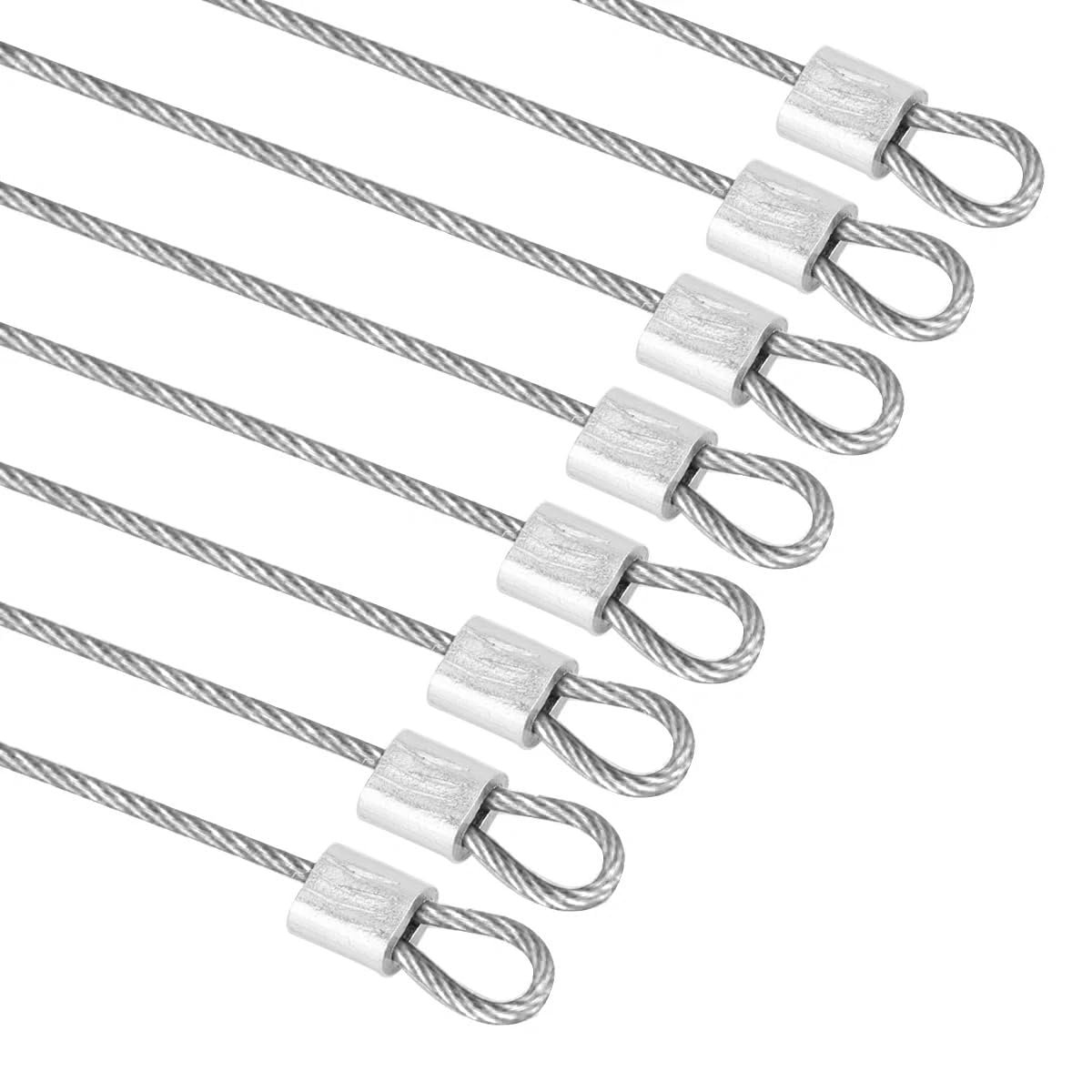 8Pack Metal Clip R Pin Rod with Steel Anti-Lost Rope RC Body Shell Clip Wire for 1/8 1/10 RC Car Compatible with Traxxas HSP Arrma Axial Redcat (Silver)