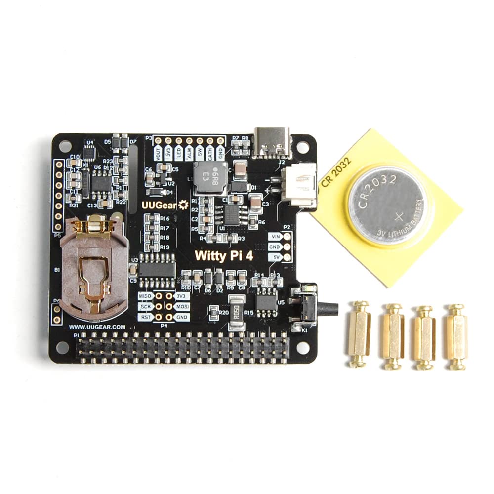 Witty Pi 4 : horloge en temps réel et gestion de l'alimentation pour Raspberry Pi, Witty Pi 4 prend en charge tous les modèles Raspberry Pi avec un en-tête 40 broches tels que 4B, 3B+, 3B, 3A+, 2B,