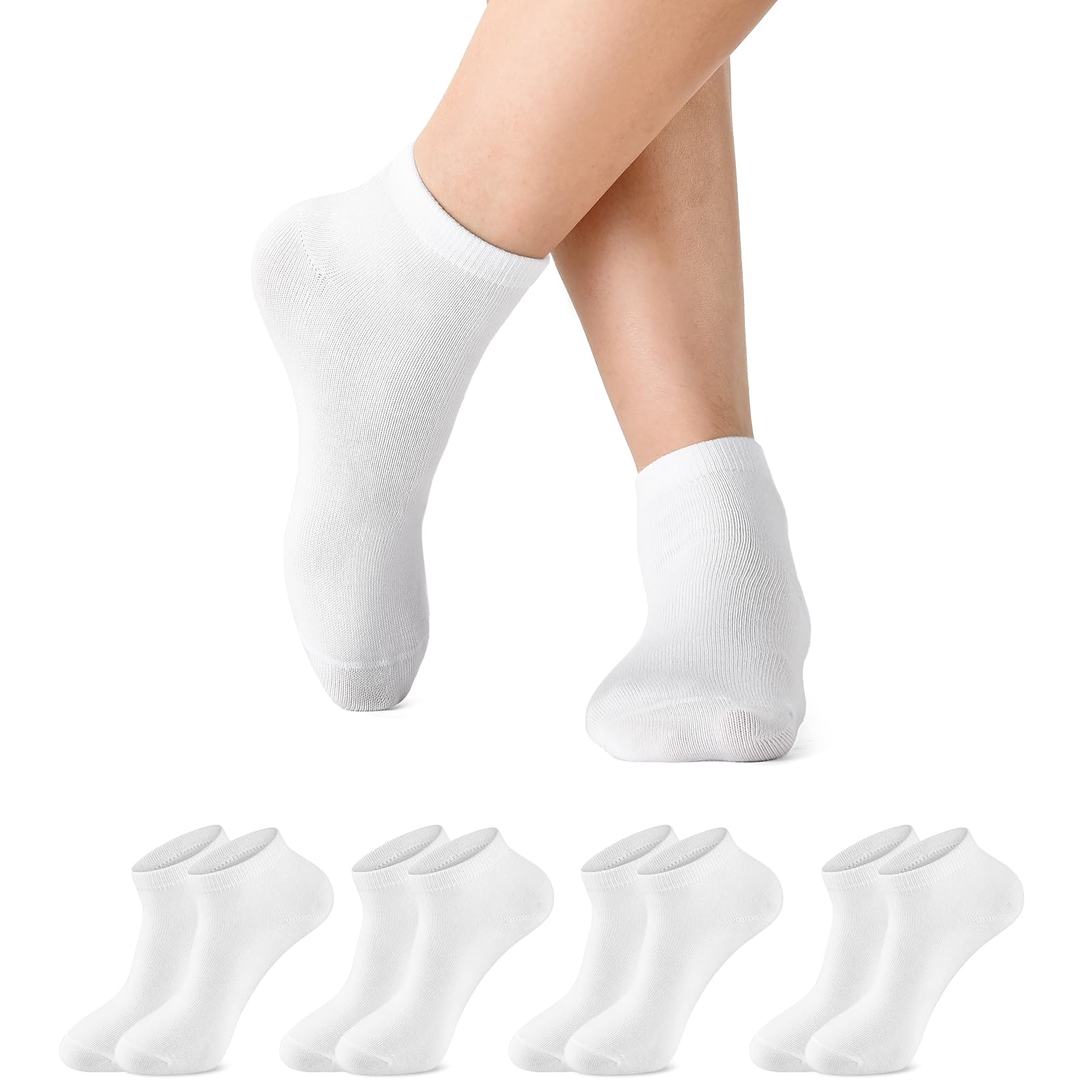 Ankle Socks for Women Low Cut Womens Socks 4 Pairs-image-11