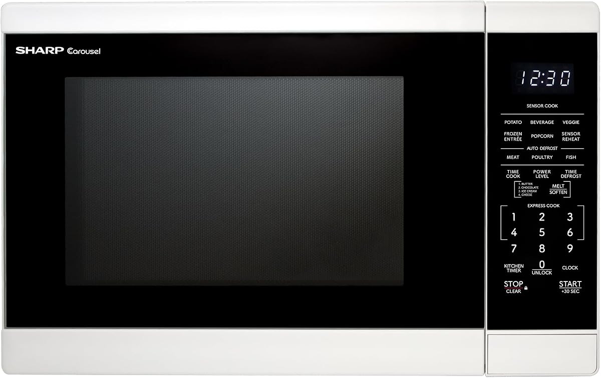 SMC1461KW 1,4 pies cúbicos. Horno microondas de encimera blanco de 1100 W ft.