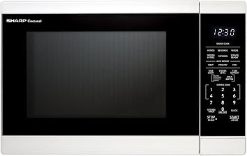 Sharp SMC1461KW 1.4 cu. ft. 1100W White Countertop Microwave Oven