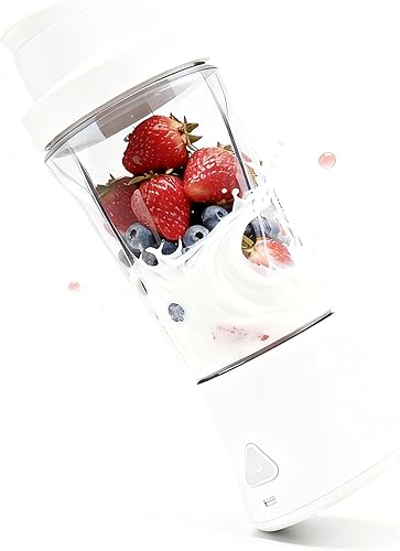 TorqueHome - Batidora portátil 3 en 1, licuadora personal inalámbrica de 24 onzas, recargable USB-C, autolimpiante, vaso a prueba de fugas con tapa,