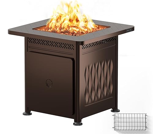 East Oak 28" Upgraded Outdoor Propane Fire Pit Table |