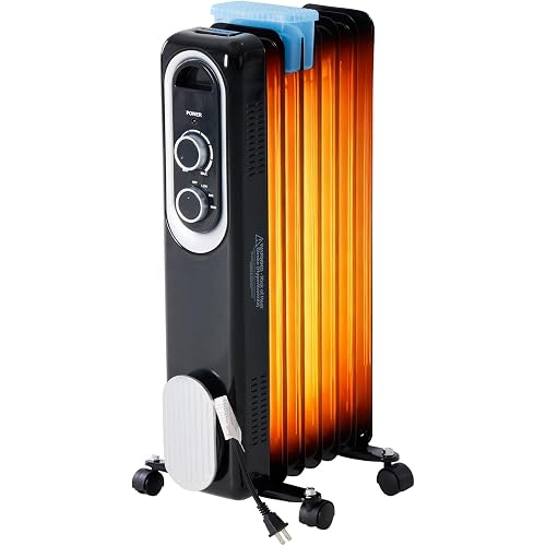 Dumos Oil Filled Radiator Heater with Adjustable Thermostat, Noiseless