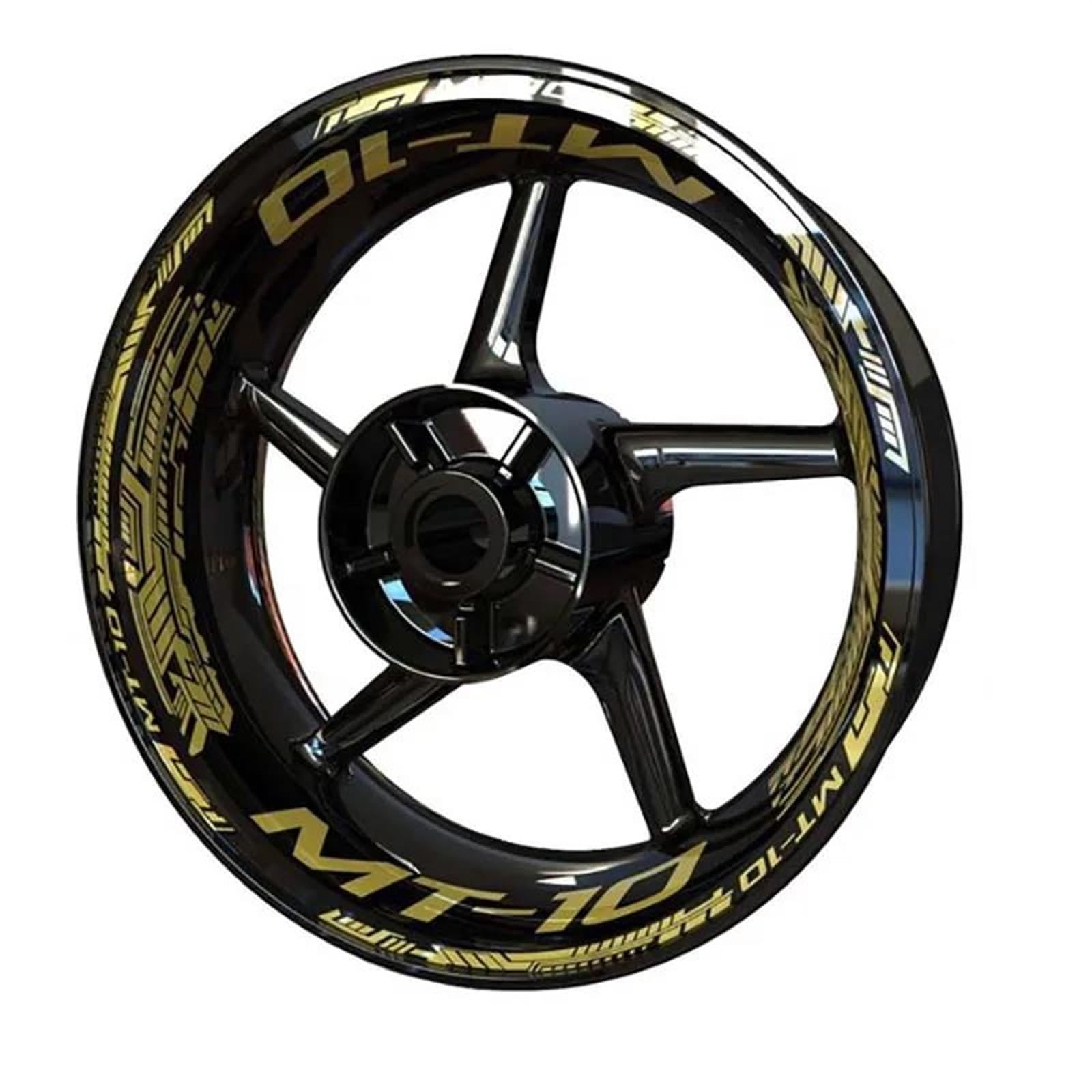 Motorcycle Wheel Stickers Night Reflective Decorative Rim for Yamaha MT10 MT 10 SP(Style 15)