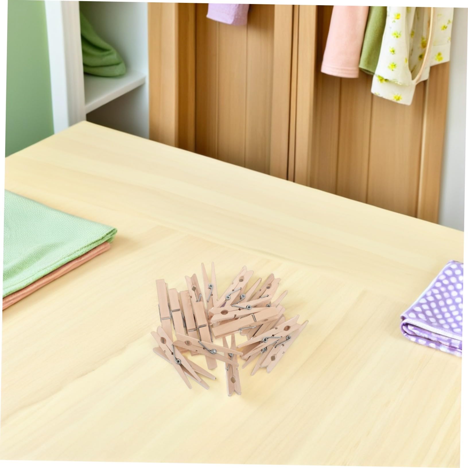 Gatuida Mollette per Biancheria in Legno Multifunzionali 150 Pezzi Piccole per Asciugare Vestiti, Calze, Asciugamani, per Casa, Artigianato e Foto