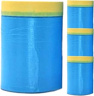 Abdeckfolie für die Lackierung, 4 Stück, Abdeckfolie mit Klebeband für Autolacker, für , Möbel, Schränke, Wände, Haus und CA