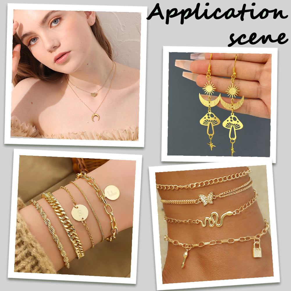 Beebeecraft 20 Stück 4mm Offene Goldene Biegeringe 14K Vergoldetes Messing Kleine Runde Biegeringe Verbindungsstücke Für Schmuckherstellung Halsketten Armbänder Ohrringe Kettenhemden DIY