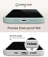 Vista 244 de GONEZ Funda de silicona para iPhone 14 Pro Max, compatible con MagSafe, con protector de pantalla + protector de lente de cámara, silicona líquida a