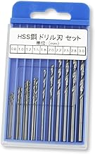 Pin Vice Replacement Drill Bits HSS Steel 20 Pieces 0.031 - 0.118 inches (0.8 - 3.0 mm), Storage Case Included