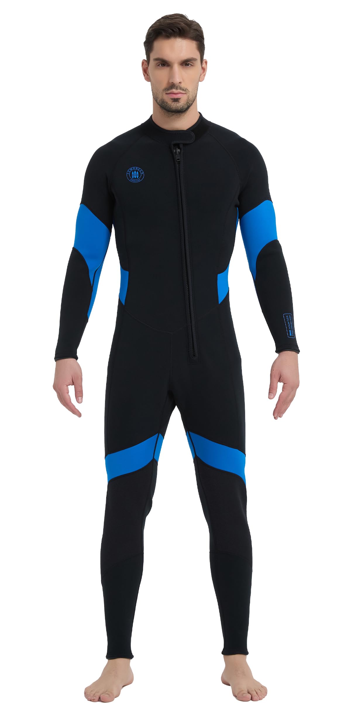 Lemorecn Mute bagnate per uomini e donne, mute da 2 mm in neoprene ultra elasticizzato per uomini e donne con cerniera frontale completa tuta subacquea per sport acquatici