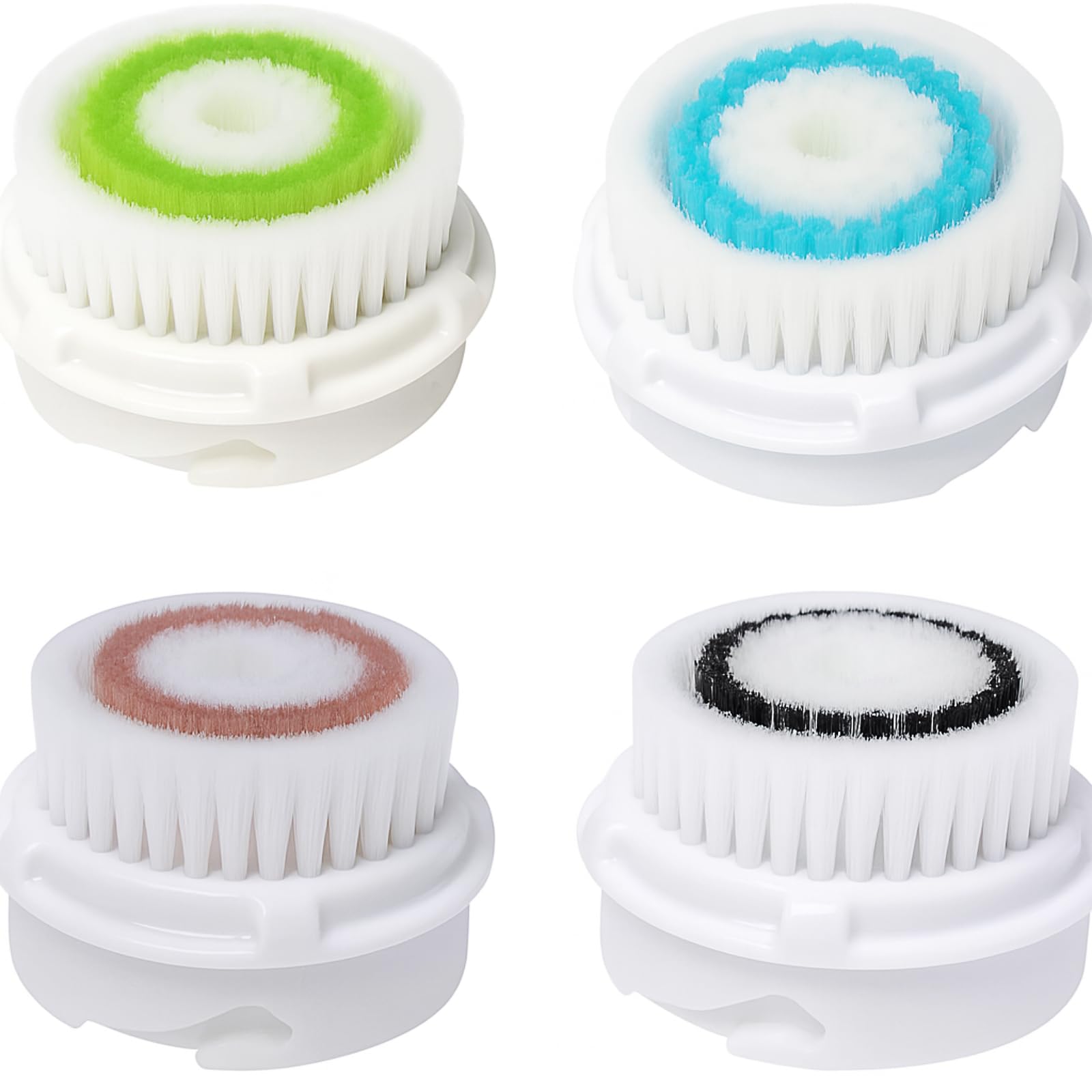 Testine di ricambio compatibili con Clariso-nic Mia 1/2, Aria, Plus, Smart Profile – Sensitive & Deep Pore – 4 testine in nylon per una pulizia delicata e profonda dei pori