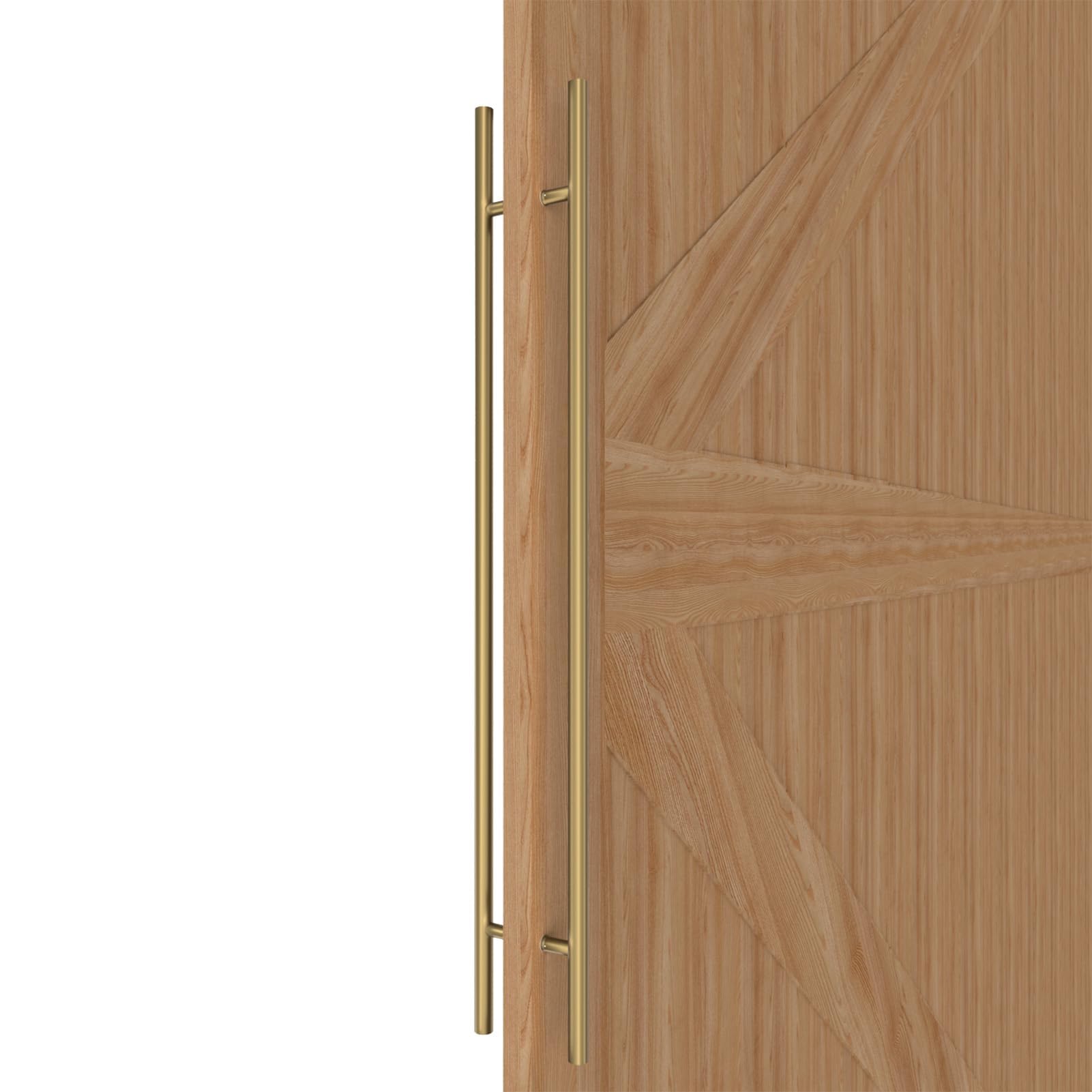 LVYIHAN Round Gold Barn Door Handles 30/60/90/120/150 Cm, Pull Push Long French Door Handle Double Sided, Large Front Exterior Shower Door Pull Handles