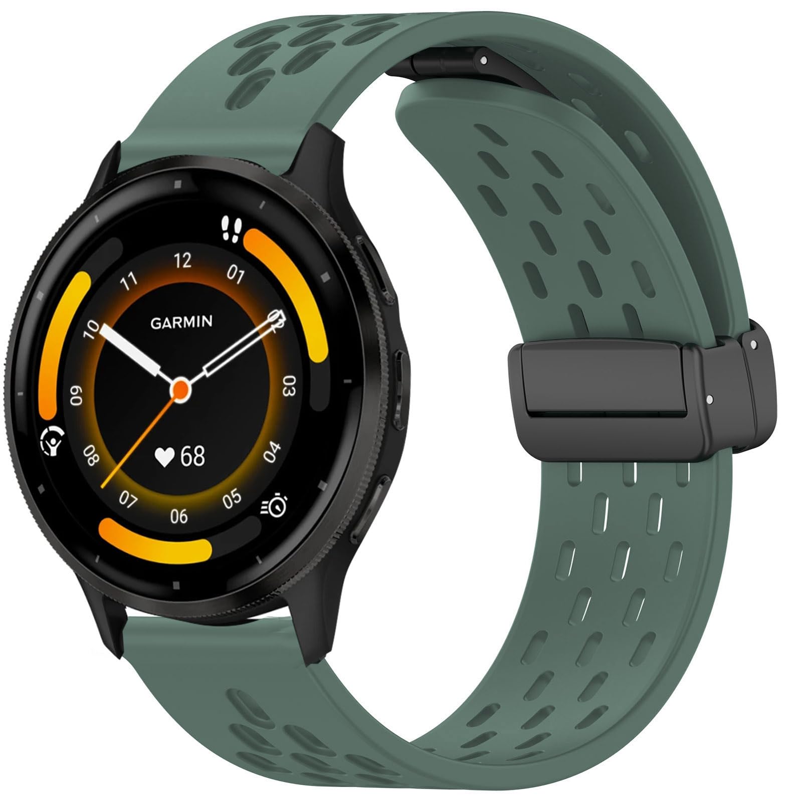 Compatible with Garmin Venu 3 Bands, Lamshaw 22mm Quick Release Breathable Soft Silicone Magnetic Butterfly Clousure Sport Replacemet Band Straps Accessories Band Compatible with Garmin Venu