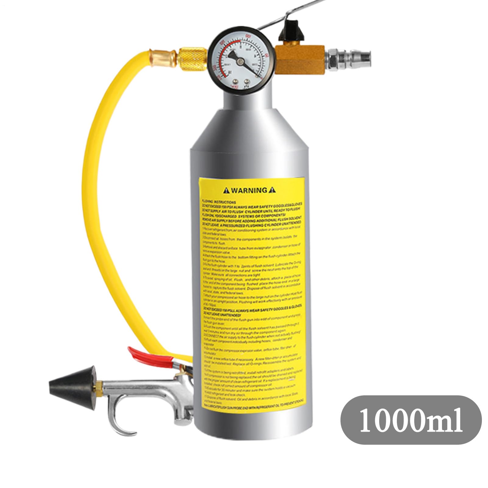 Kit Lavaggio AC - Strumento Professionale per Pulizia Impianti HVAC Auto e Domestici - Bottiglia Spray con Tubo in Acciaio Inox per Pulizia Evaporatore e Veicoli