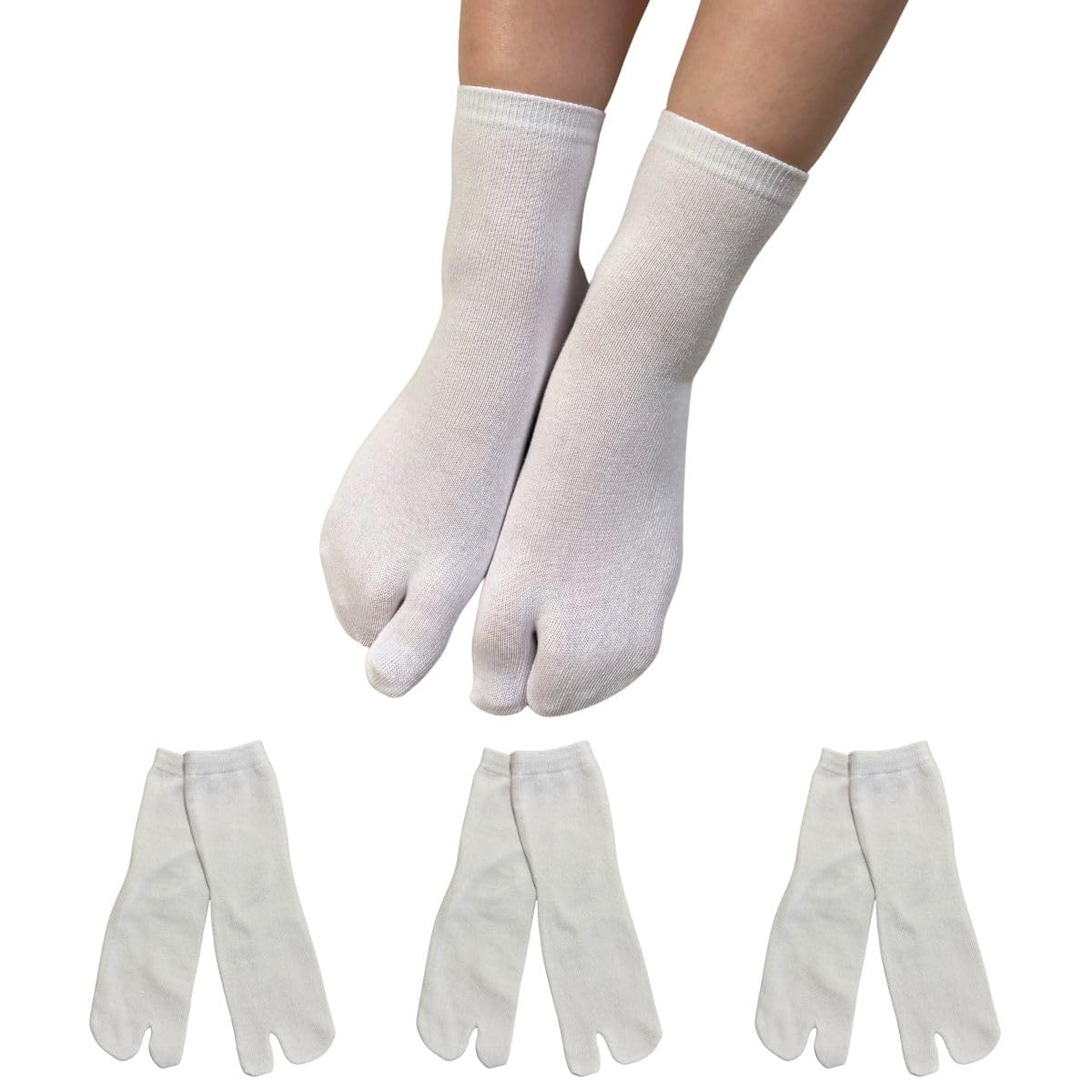 Women's Tabi Socks Antibacterial Breathable Two-Toe Made in Japan 22-24cm