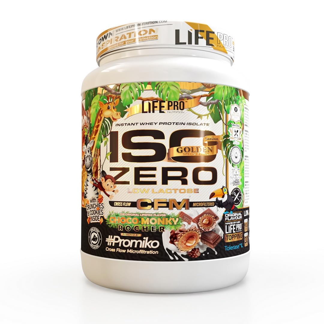 Life Pro Isolate Gourmet Edition 900g | Aislado de Suero con Sabores Espectaculares | Combate el Catabolismo y Ayuda al Mantenimiento de la Masa Muscular (Choco Monky Bombon Crocante)