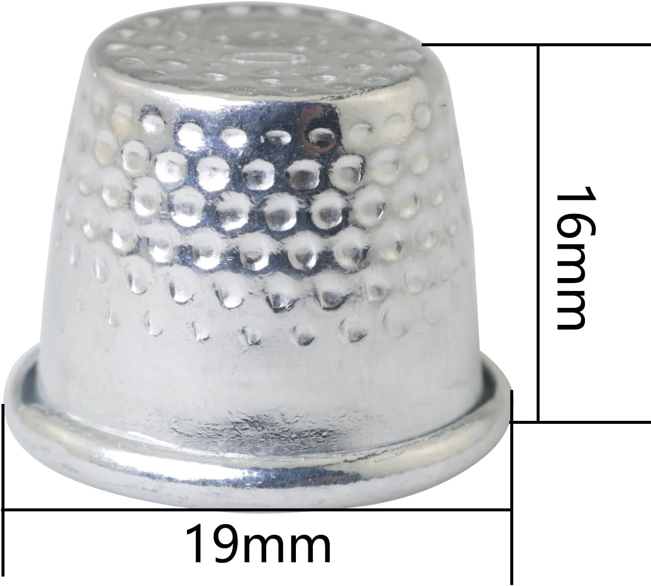 ZZHXSM 50PCS Vintage Handmade DIY Metal Sewing Needle Guards Silver Sewing Finger Tip Protectors Cross Stitch Thimble Caps for Embroidery Quilters Mending Project Tools